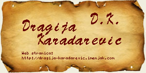 Dragija Karadarević vizit kartica
